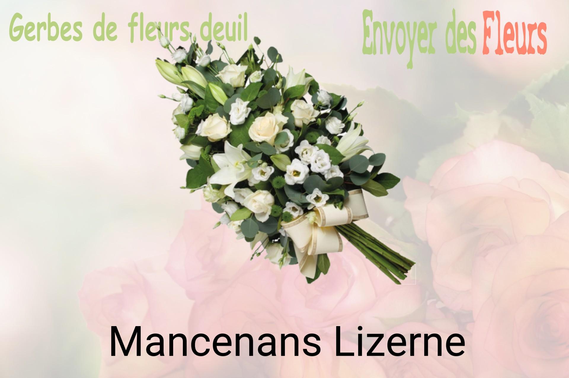 Gerbe de fleurs de deuil livrée à Mancenans-Lizerne